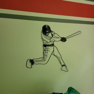 Hobby Lobby metal baseball wall art